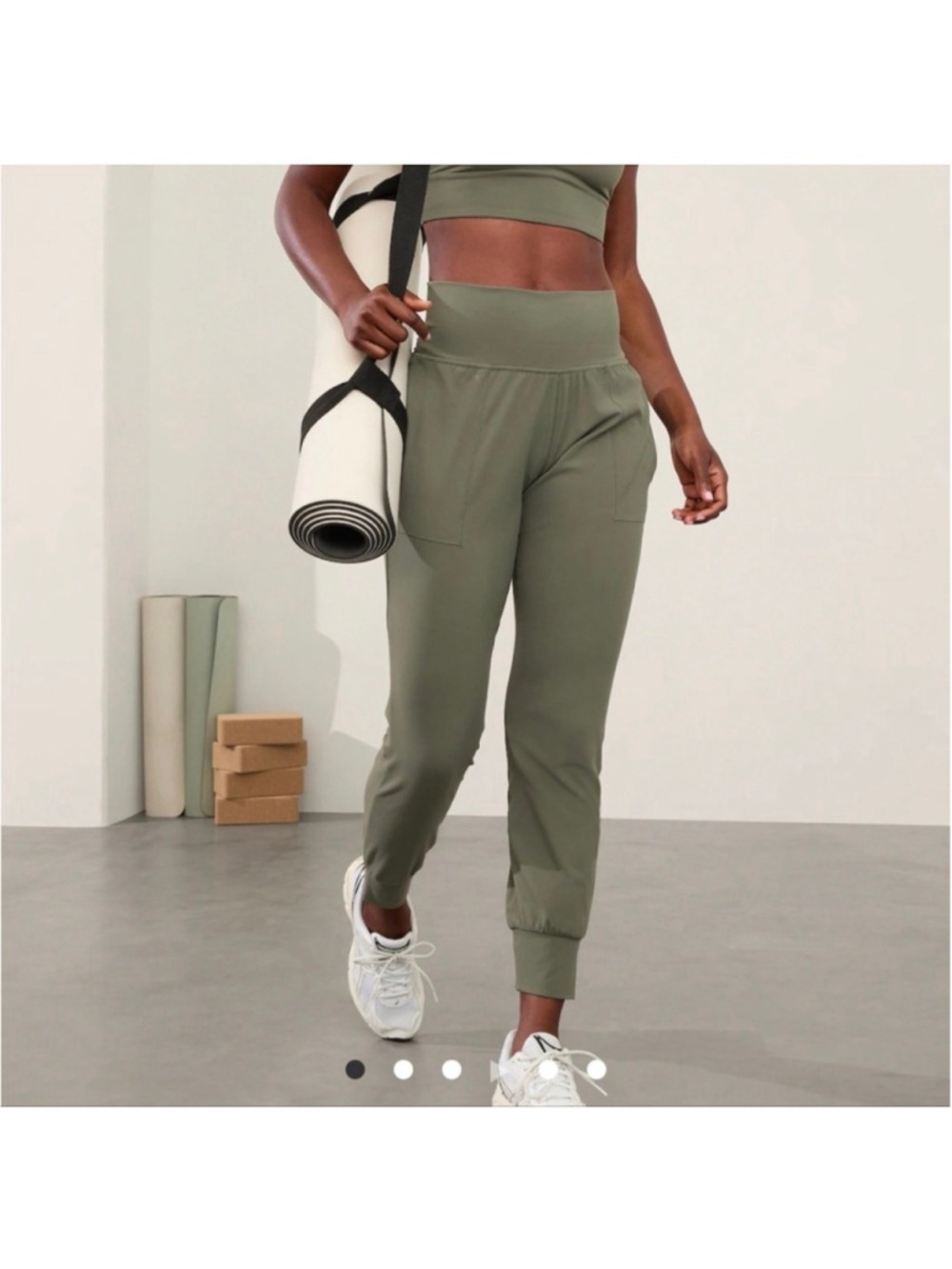 Women's Athleta Green Venice High Rise Jogger Small Petite